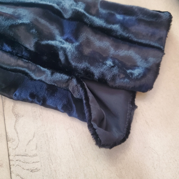 White House Black Market Shiny Black Teddy Jacket - Picture 6 of 8